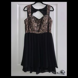 Sequined Dress w/ black skirt bottom